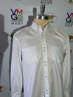 A plain white long-sleeved shirt