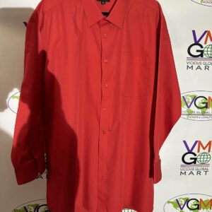 A Milani Dress Shirt hanging on a hanger with a logo on it.